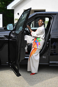 Bird of Paradise Print Oversize Blazer - NALÈ