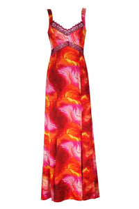 Lace Insert Floral Maxi Dress - Pink - NALÈ