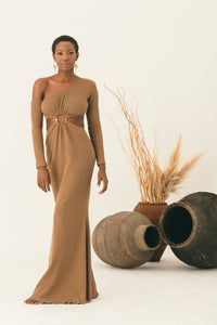 Off-Shoulder Dress with Cutout - NALÈ
