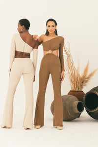 Off-Shoulder Jumpsuit with Cutout - NALÈ