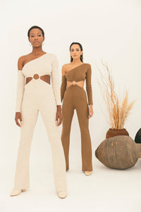 Off-Shoulder Jumpsuit with Cutout - NALÈ