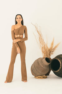 Off-Shoulder Jumpsuit with Cutout - NALÈ