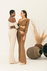 Off-Shoulder Jumpsuit with Cutout - NALÈ