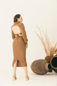 Open Back Blouse and Skirt Set - NALÈ