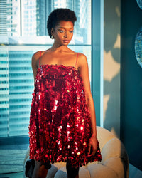 Red Sequin Mini Dress - NALÈ