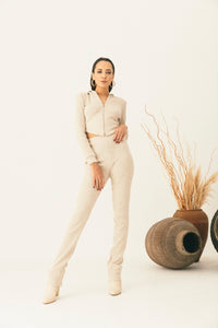 Ribbed Corset and Trouser Set - NALÈ