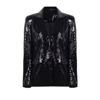 Sequin Blazer & Trouser Suit - Black - NALÈ