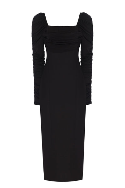 black bodycon dress with sleeves Buy Long Sleeve for Versatile Wear dates and formal events Black Ribbed Mock Neck Long