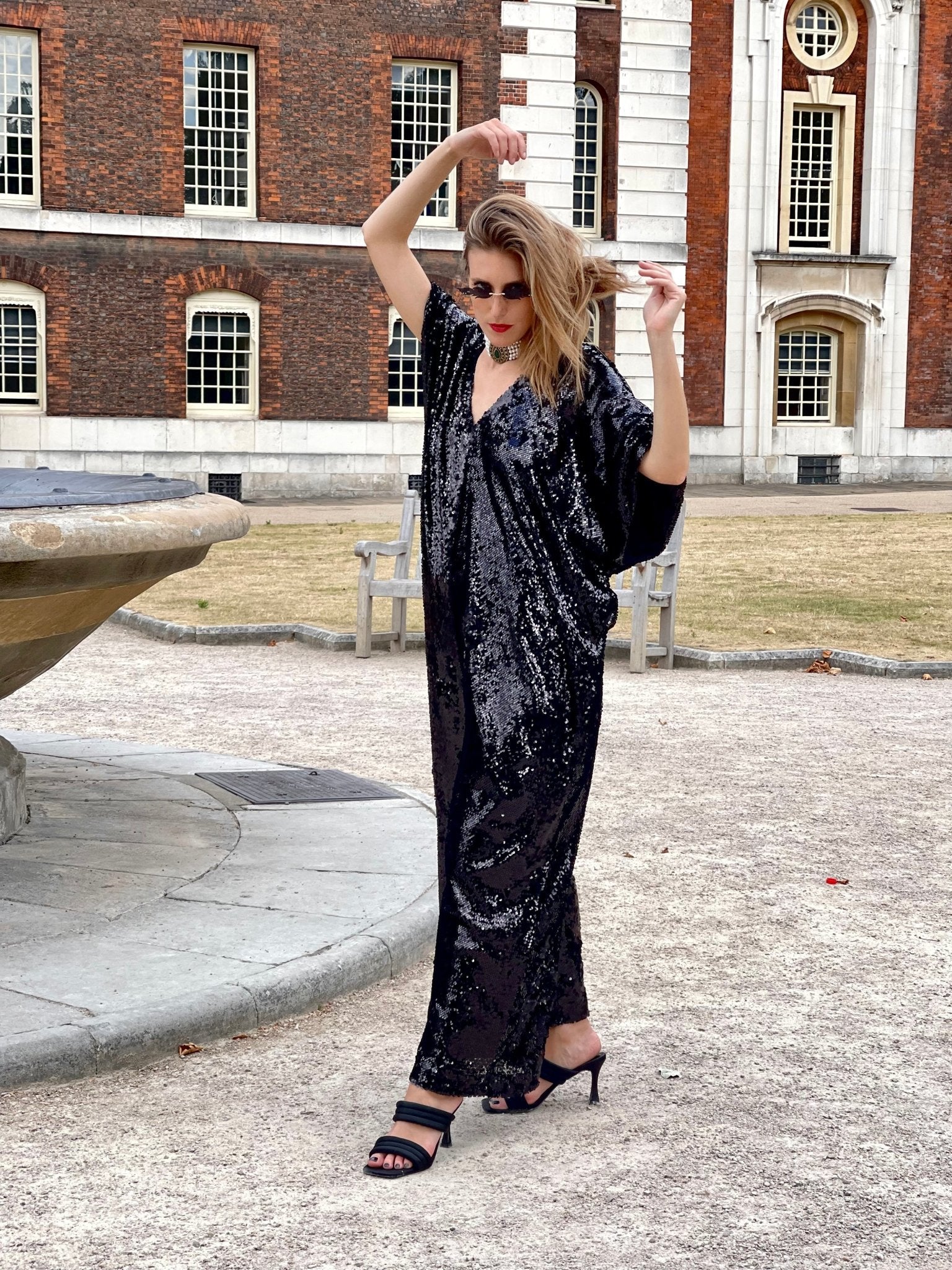 black palazzo dress for women Organic Black Cotton Palazzo Pants - Sustainable Wide Leg Womens Trousers with Pleats